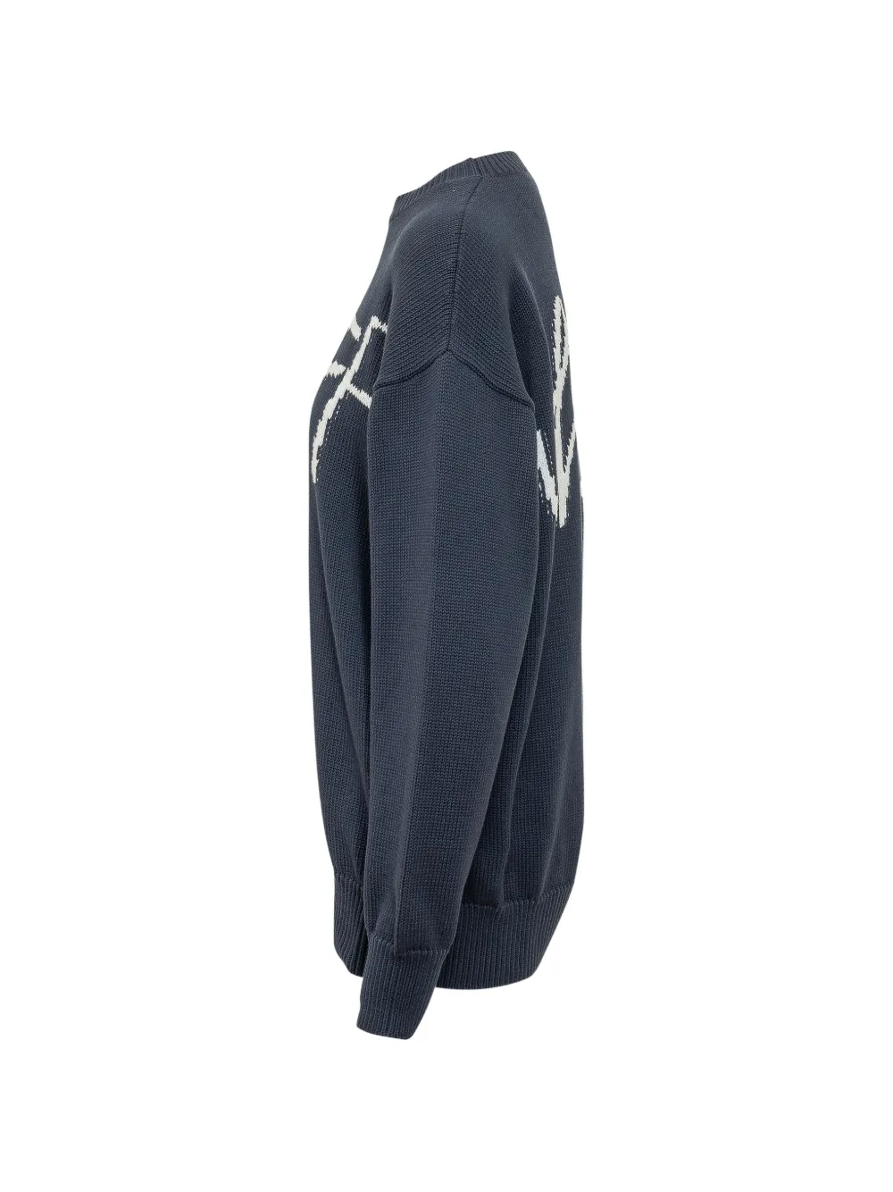  Off-white Bookish Shared Crew-neck Sweater - Blue 