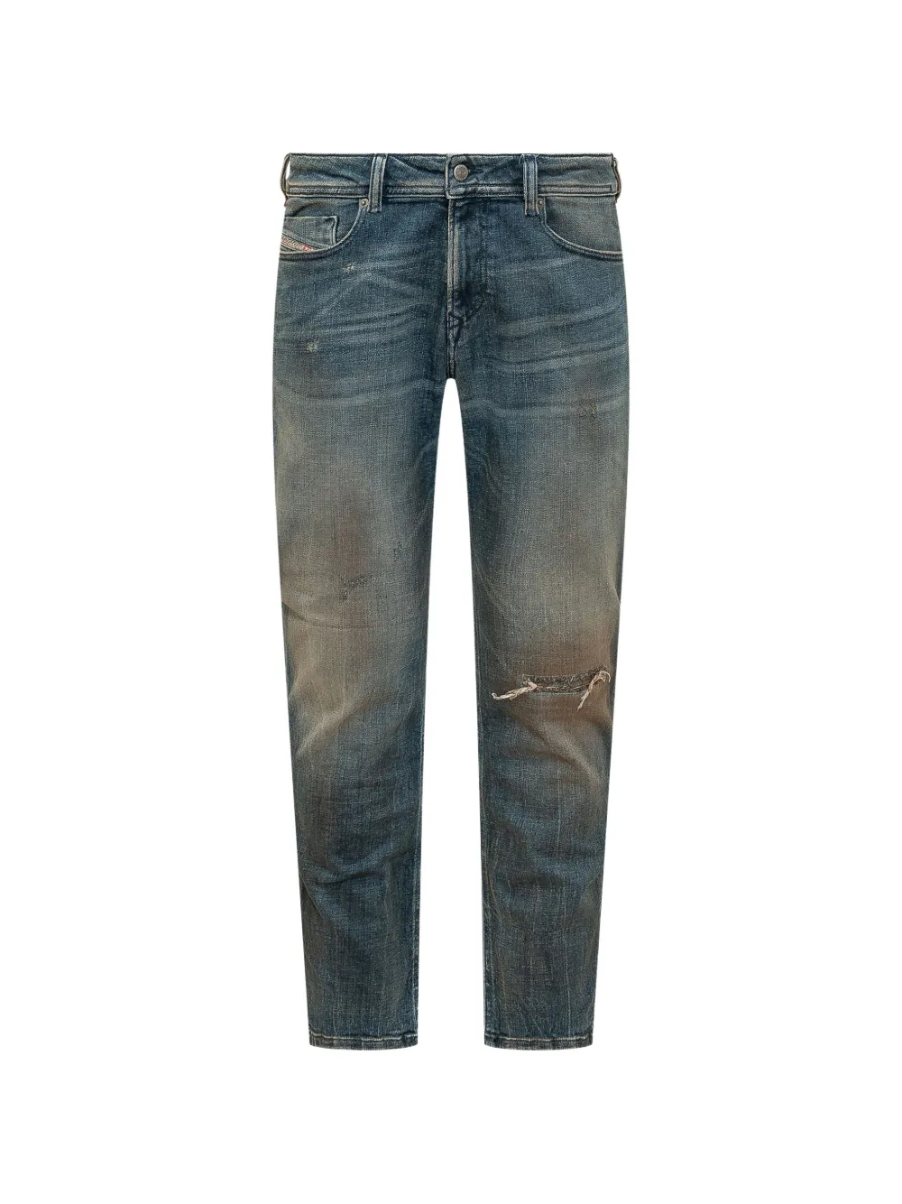 Diesel 1979 ripped sleenker jeans - Blu
