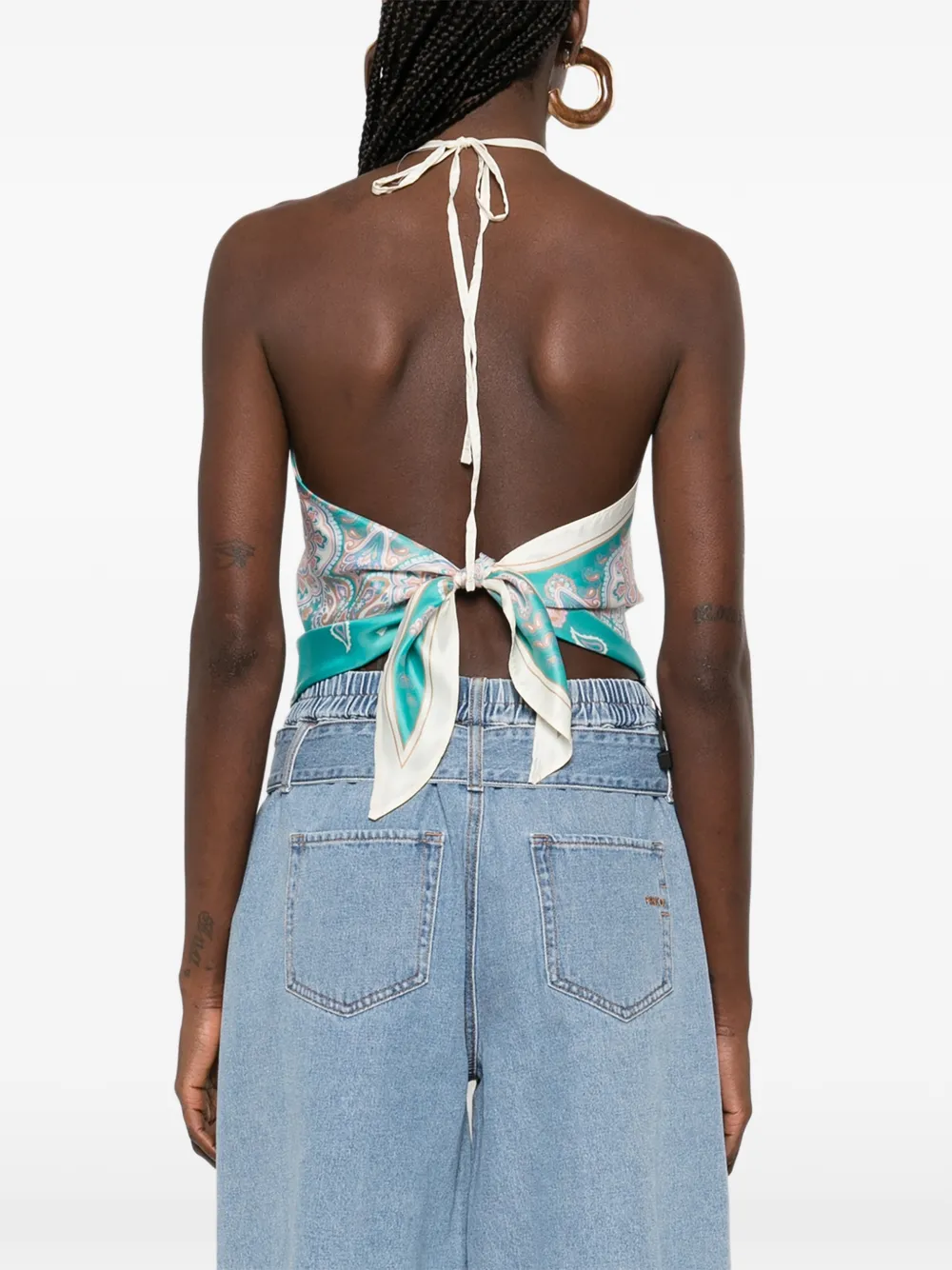 PINKO Cropped top Blauw