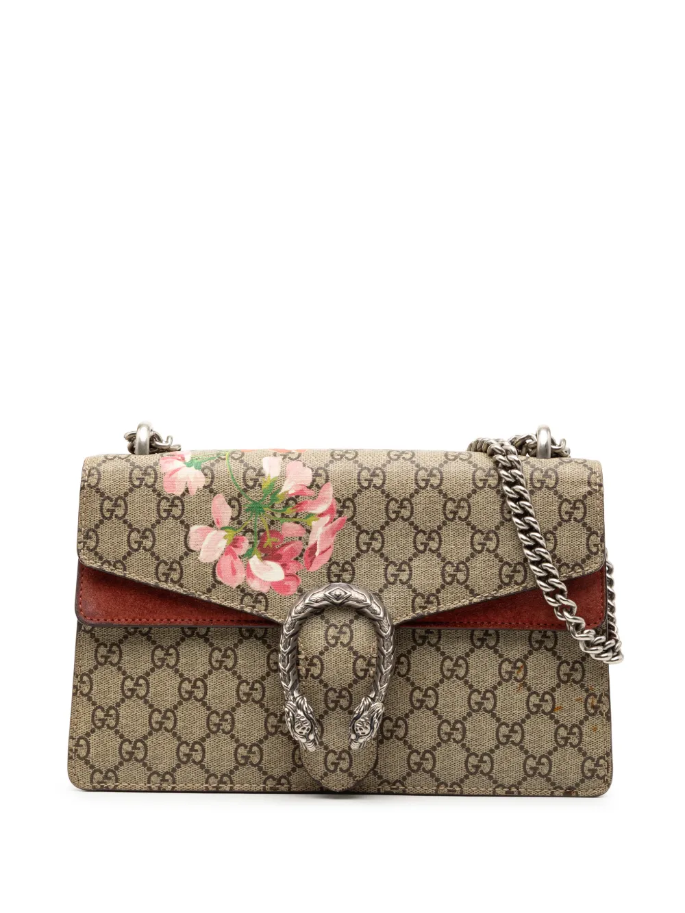 Gucci Pre-Owned 2016-2025 Small GG Supreme Blooms Dionysus shoulder bag - Marrone