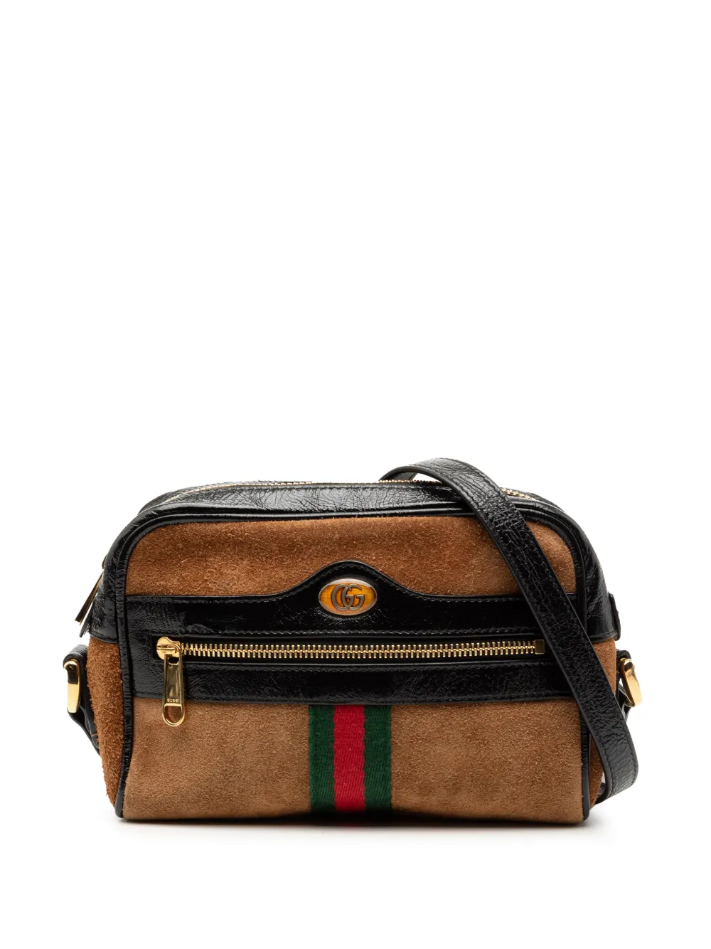 Gucci Pre-Owned 2016-2025 Mini Suede Ophidia crossbody bag - Marrone