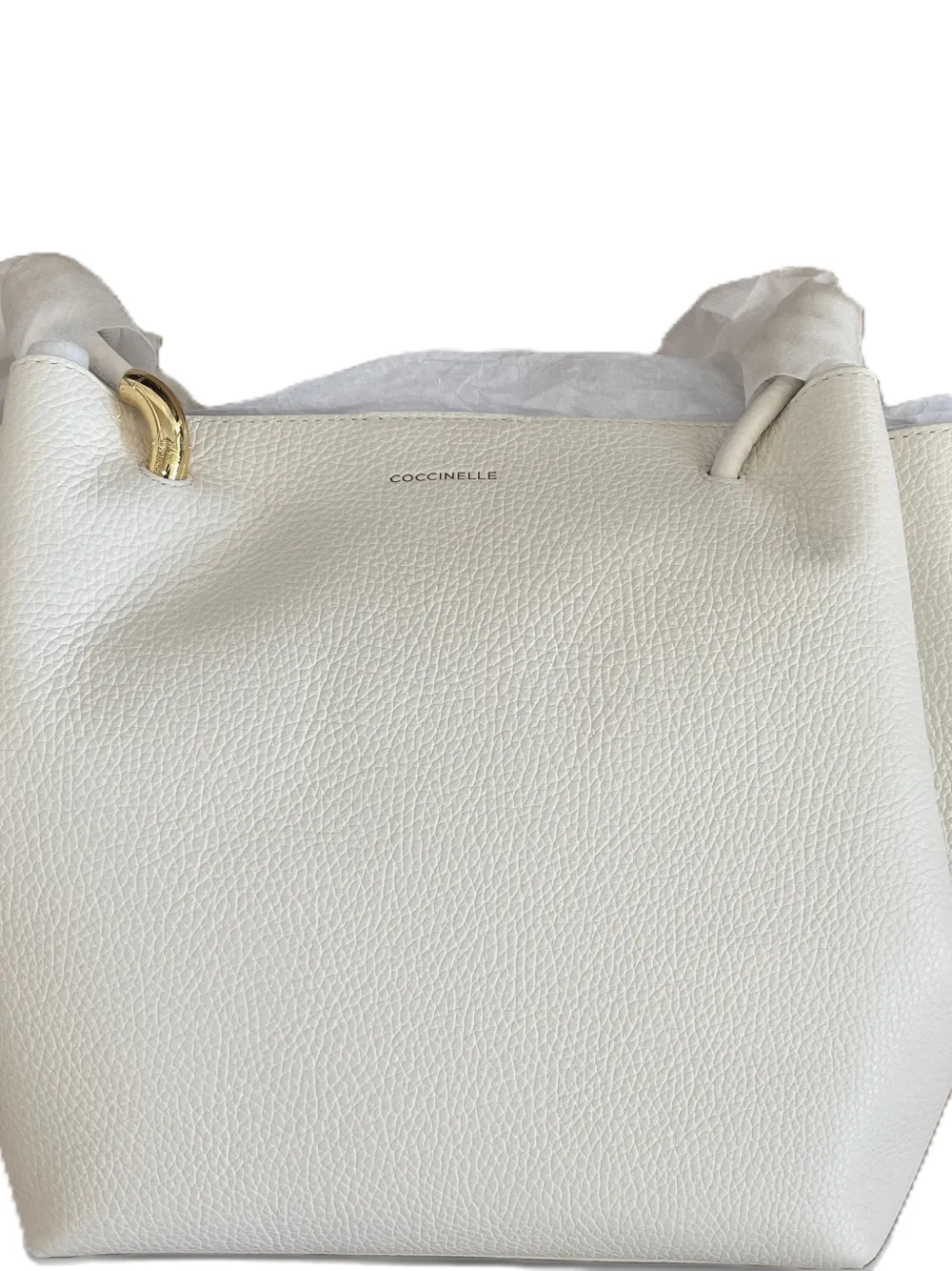 Coccinelle ring-handle tote bag - Wit