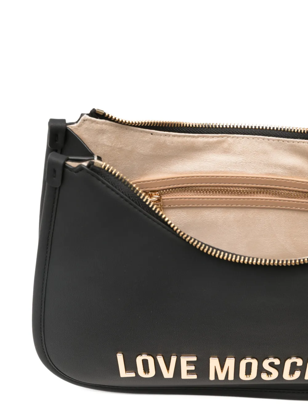 Love Moschino Schoudertas met logo Zwart