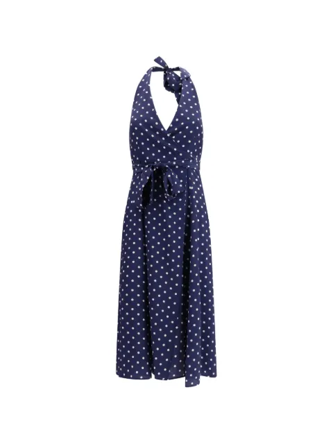 P.A.R.O.S.H. polka dot halterneck midi dress