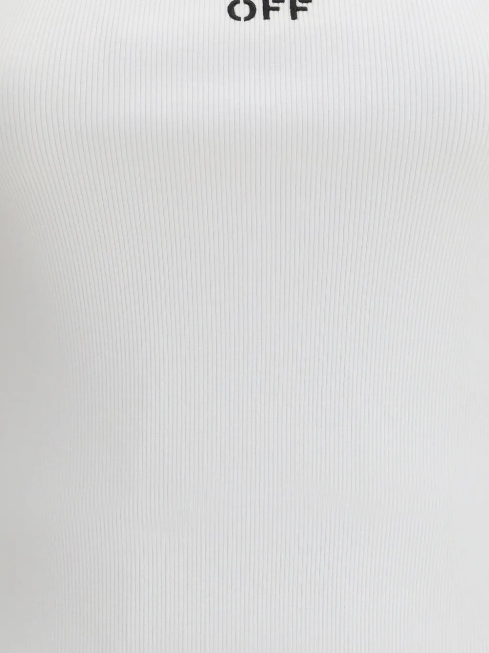 Off-White Off Stamp top met geborduurd logo Wit
