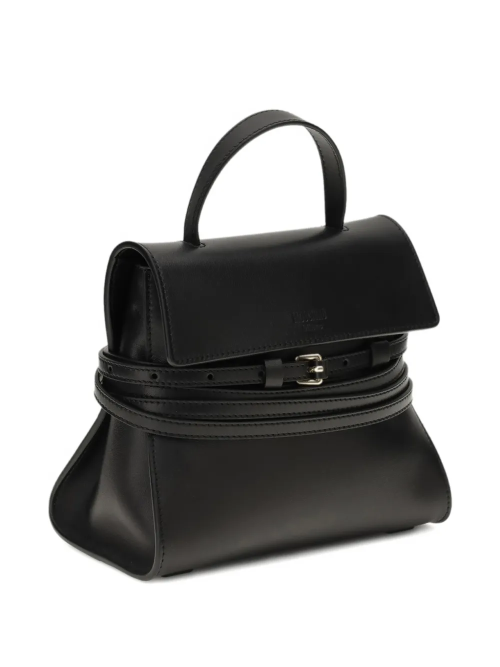 Moschino Leren shopper Zwart