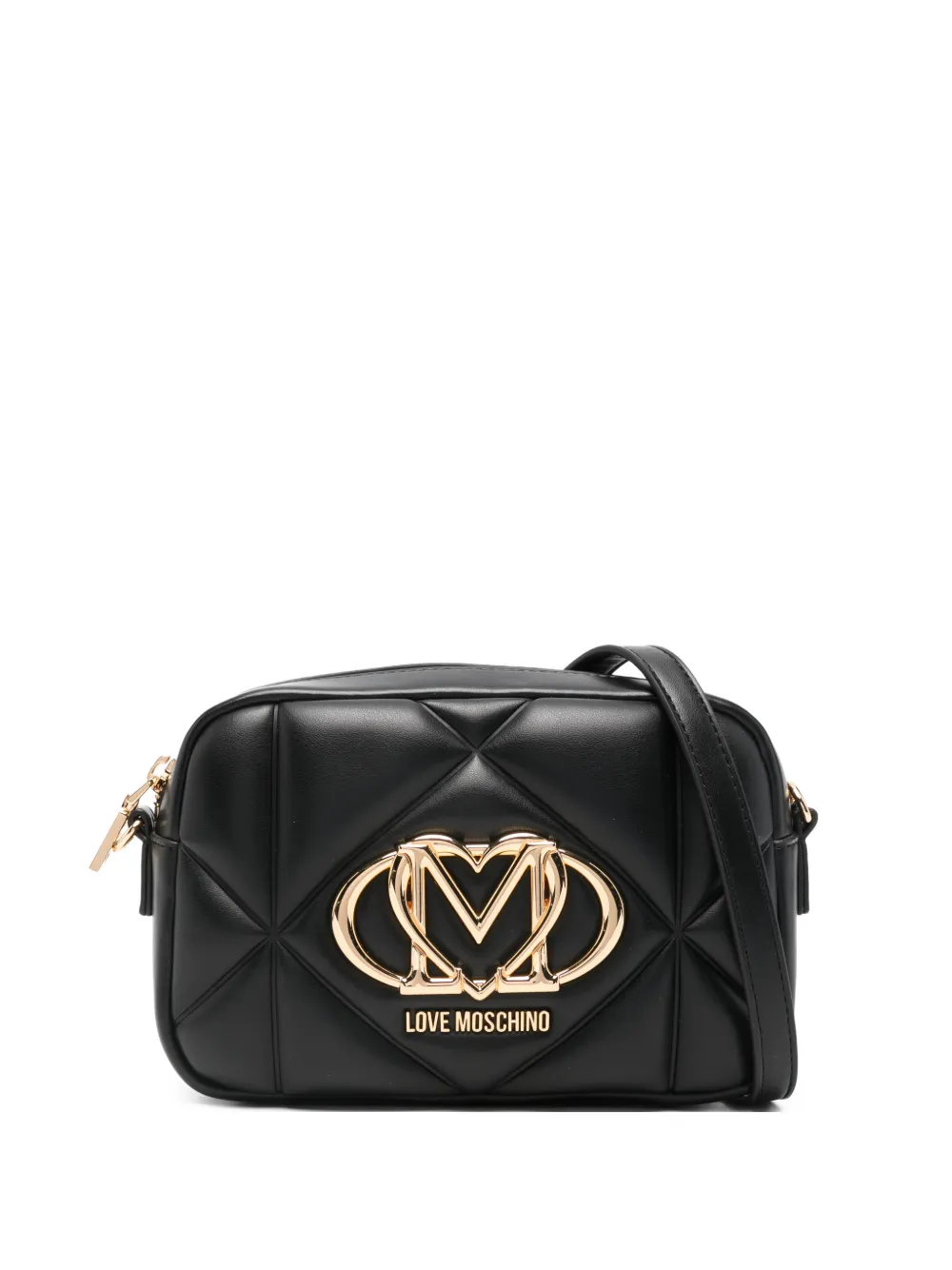 Love Moschino logo-lettering shoulder bag - Nero
