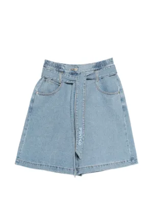 GANNI バイカラー デニムショーツ | グリーン | FARFETCH JP