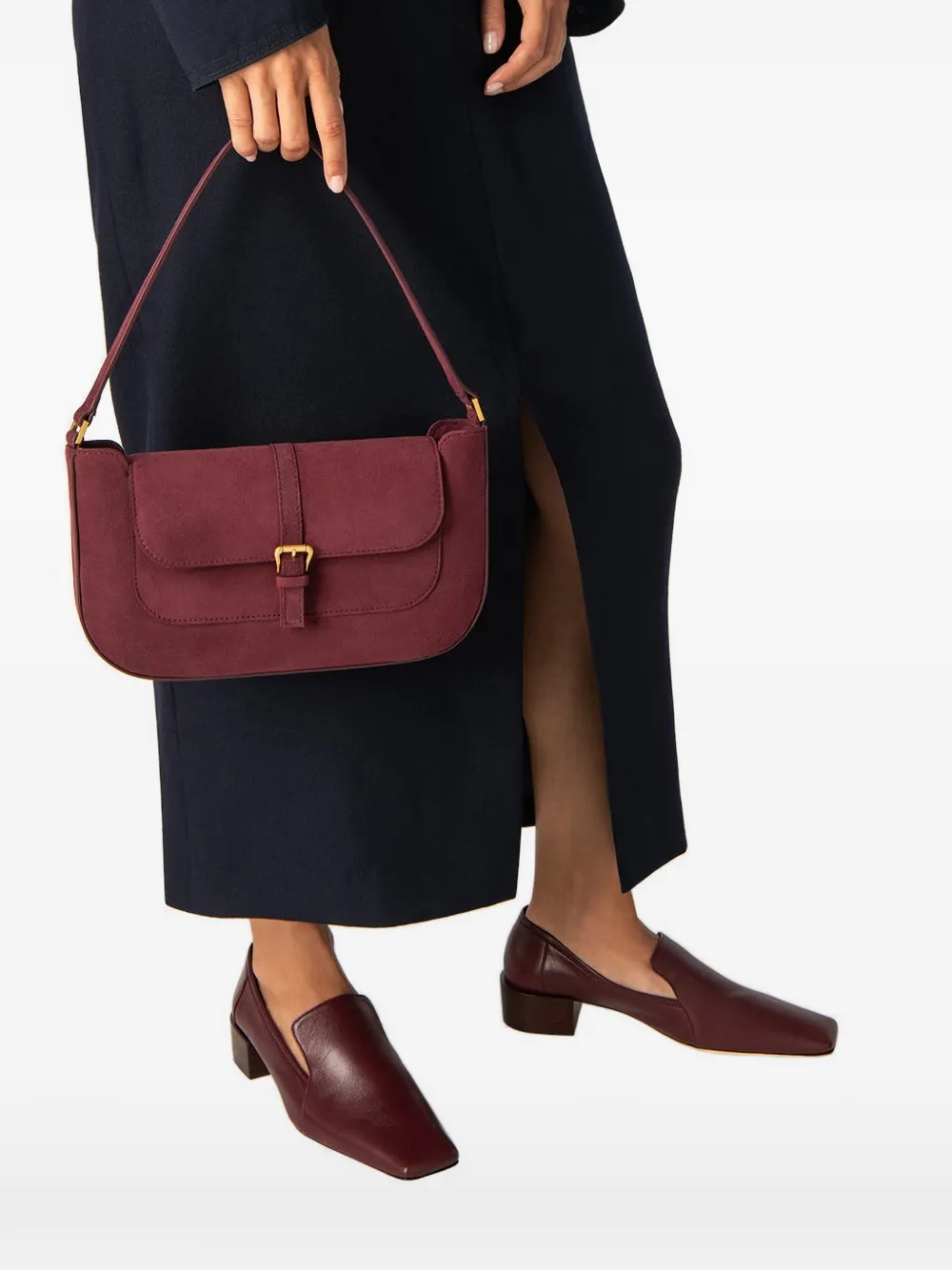 BY FAR Miranda su&egrave;de schoudertas - Rood