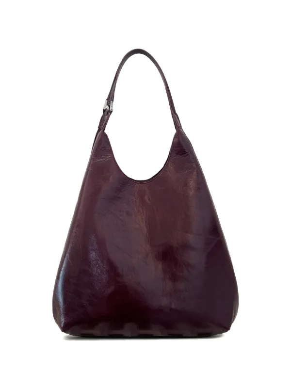 BY FAR Amber Folio レザーショルダーバッグ | パープル | FARFETCH JP