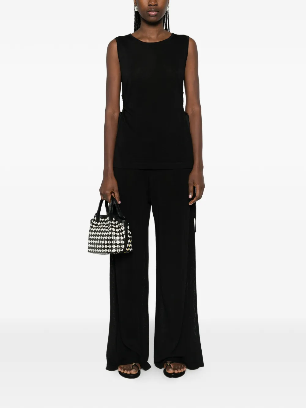 Drawstring-Fastening Palazzo Pants
