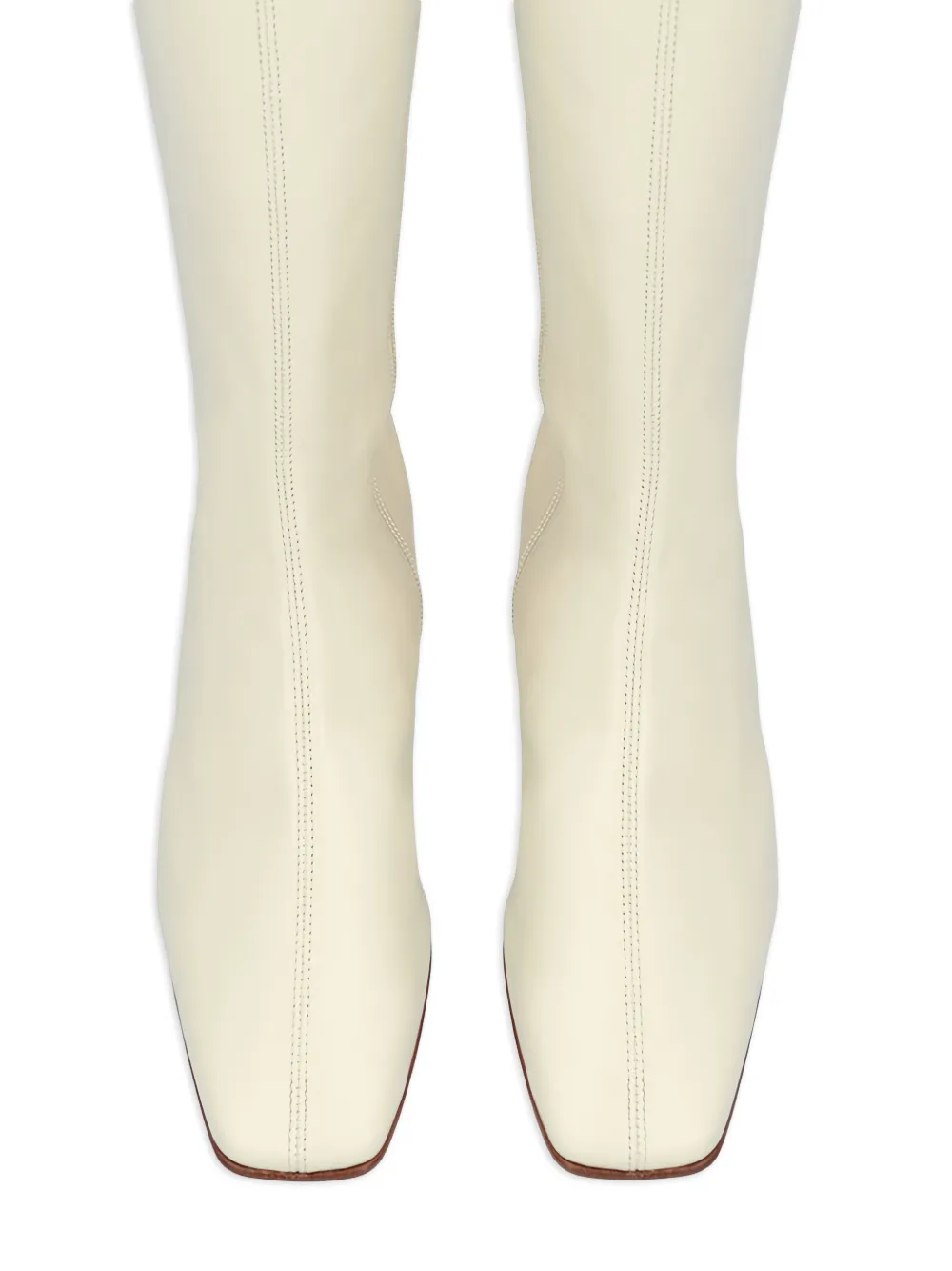 BY FAR Edie laarzen met vierkante neus Beige