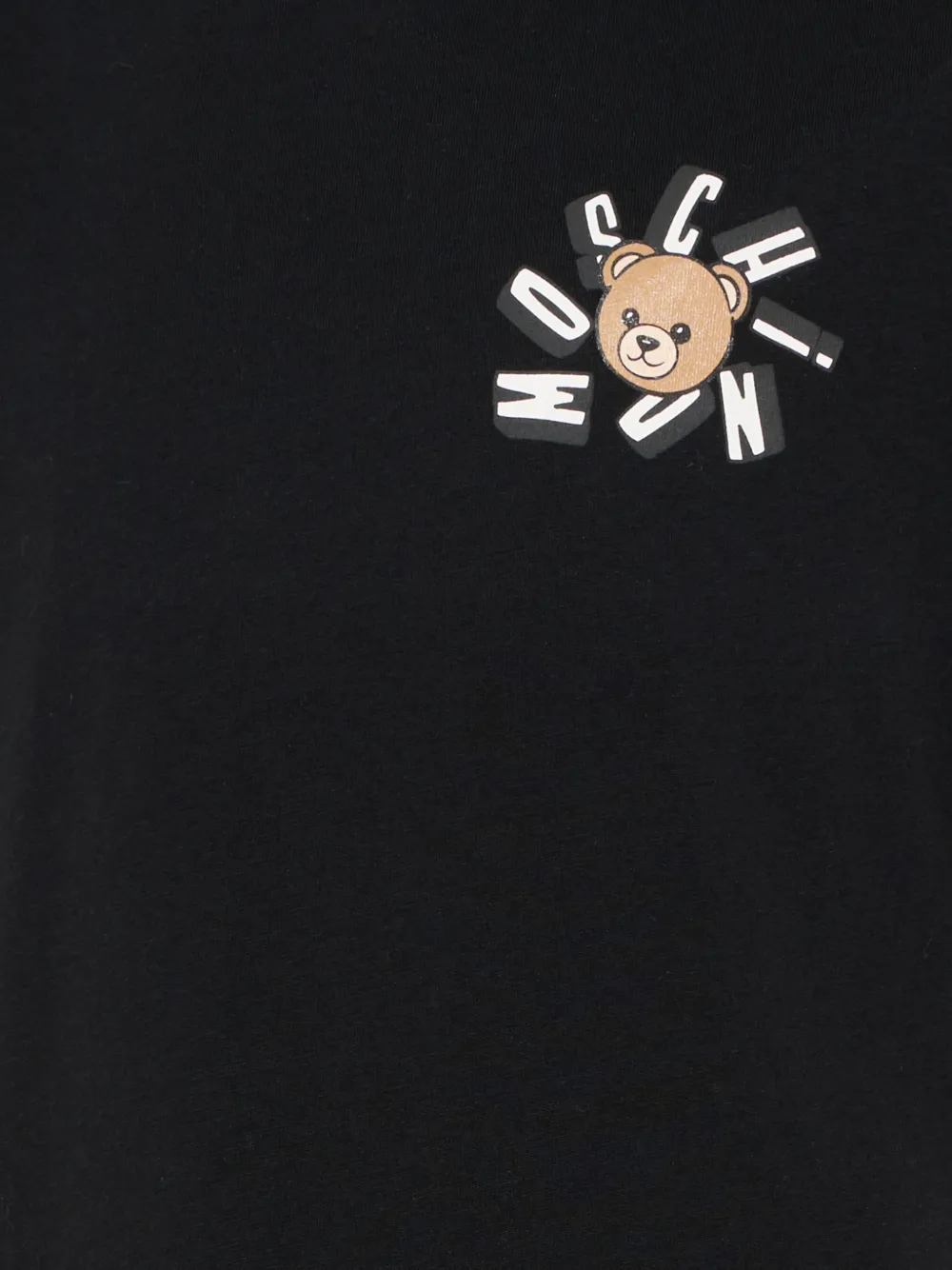 Moschino Kids T-shirt met logoprint Zwart