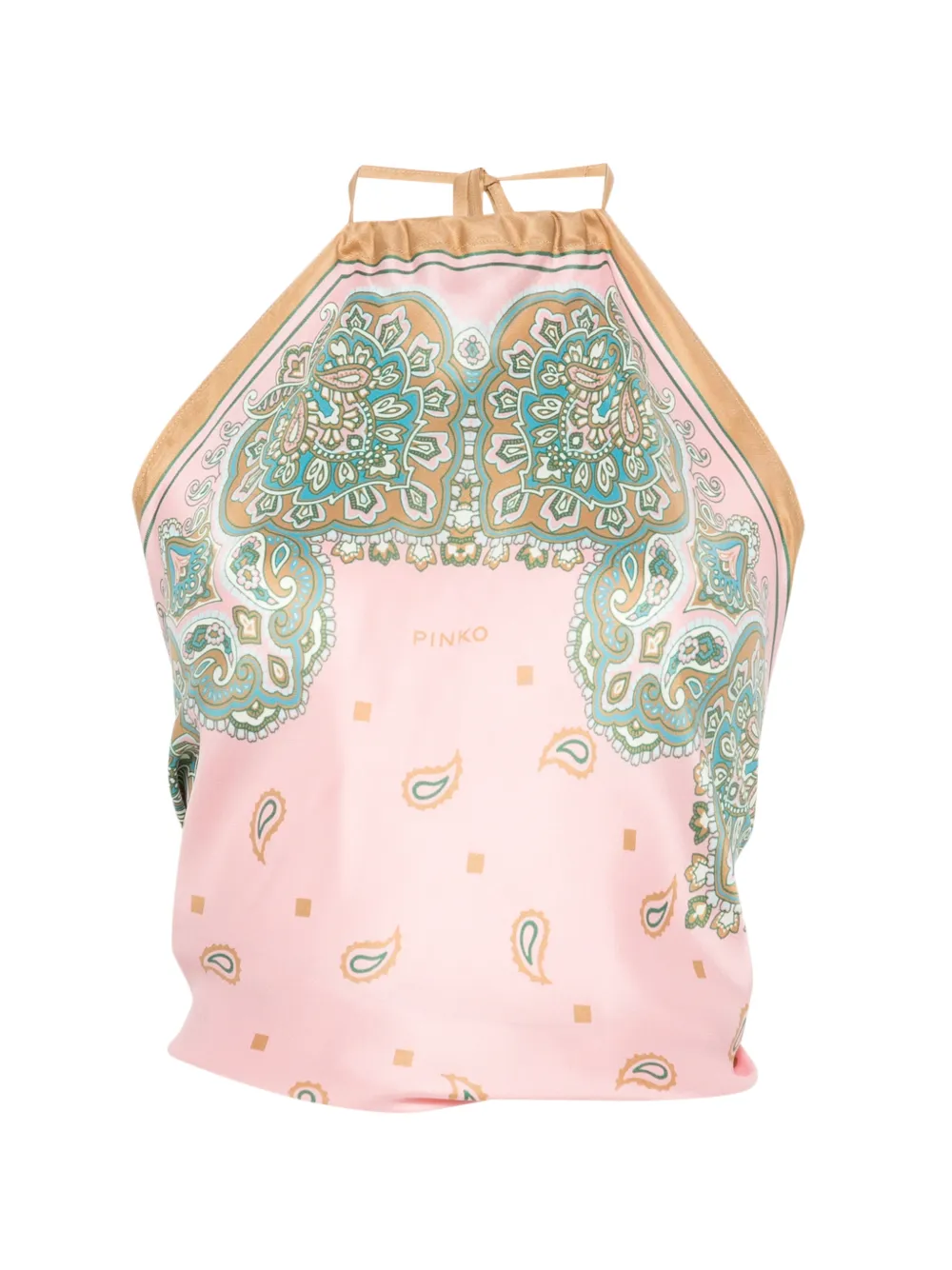 PINKO paisley-print scarf-style top - Rosa