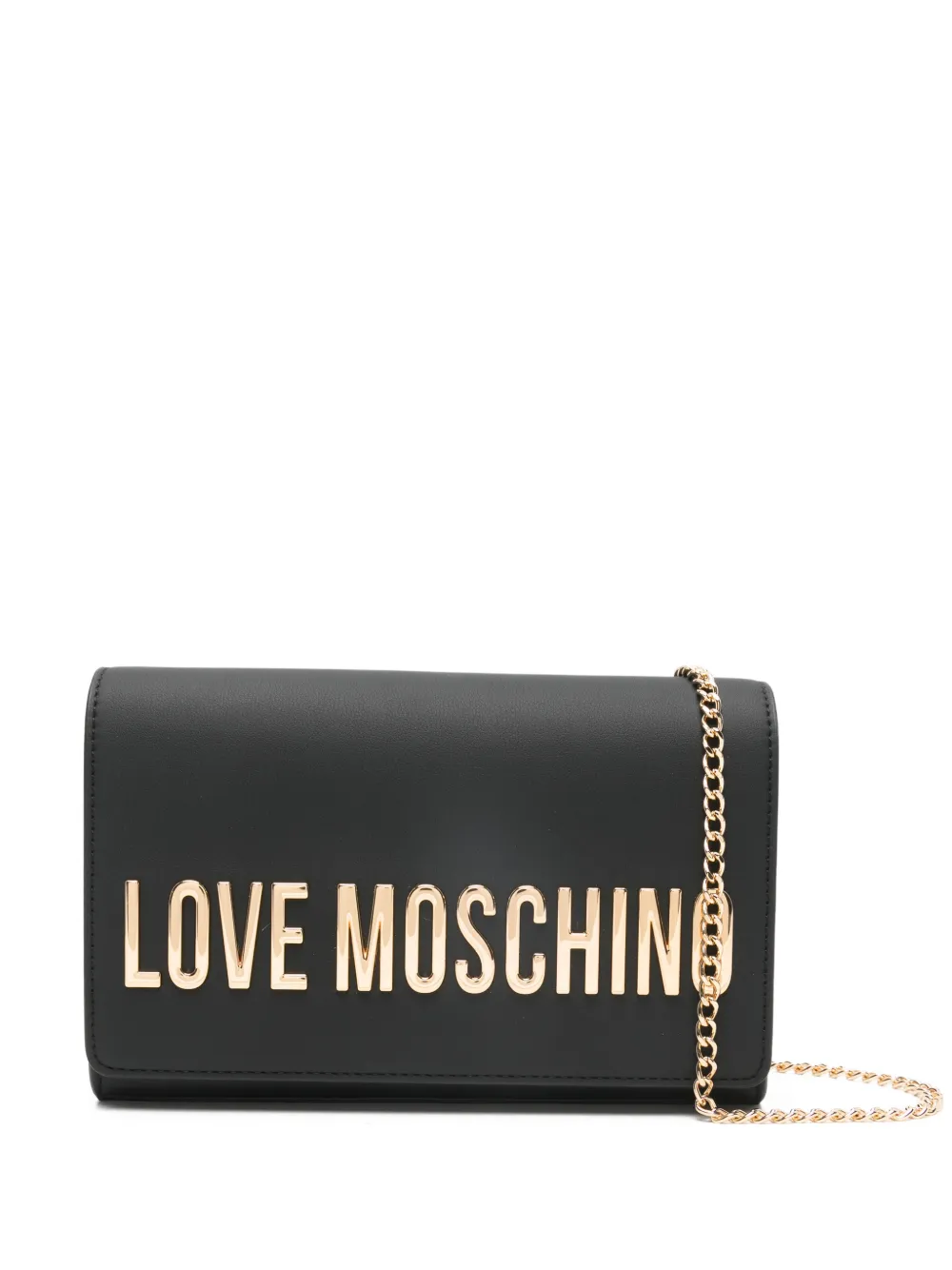 Love Moschino logo chain crossbody bag - Nero