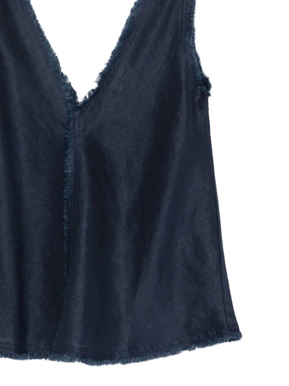 Frayed V-Neck Blouse