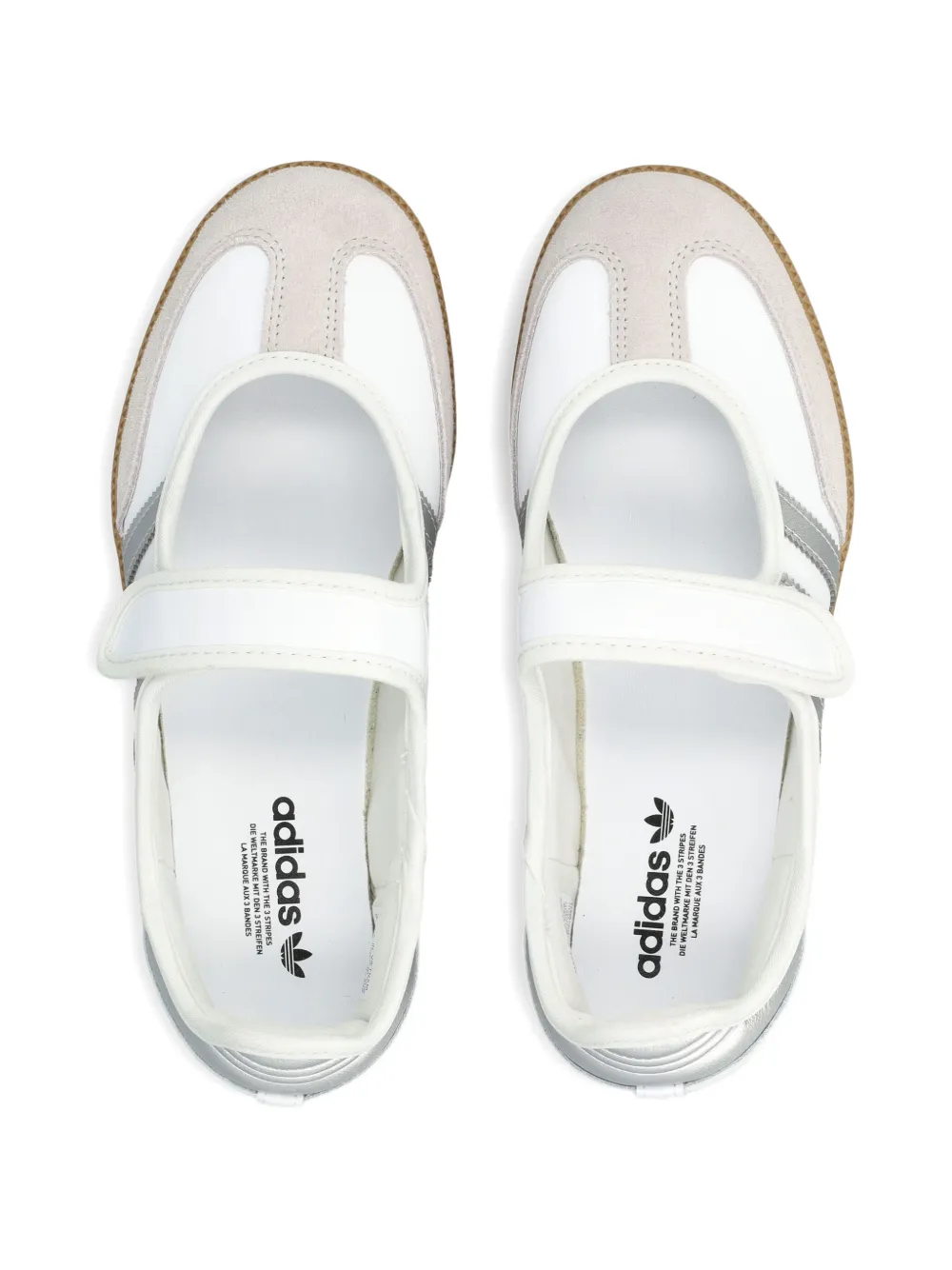 adidas Samba Jane three-stripes ballerina shoes Wit