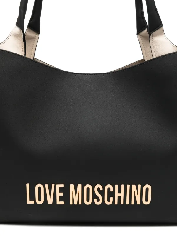 Love Moschino Bolsa Tote Com Logo | Preto | FARFETCH BR
