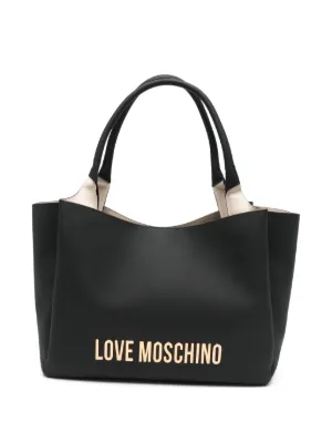 Moschino Bolsa Tote Com Pelos | Preto | FARFETCH BR
