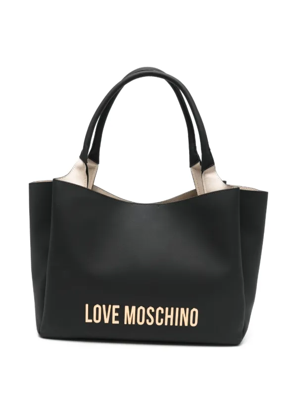 Love Moschino Bolsa Tote Com Logo | Preto | FARFETCH BR