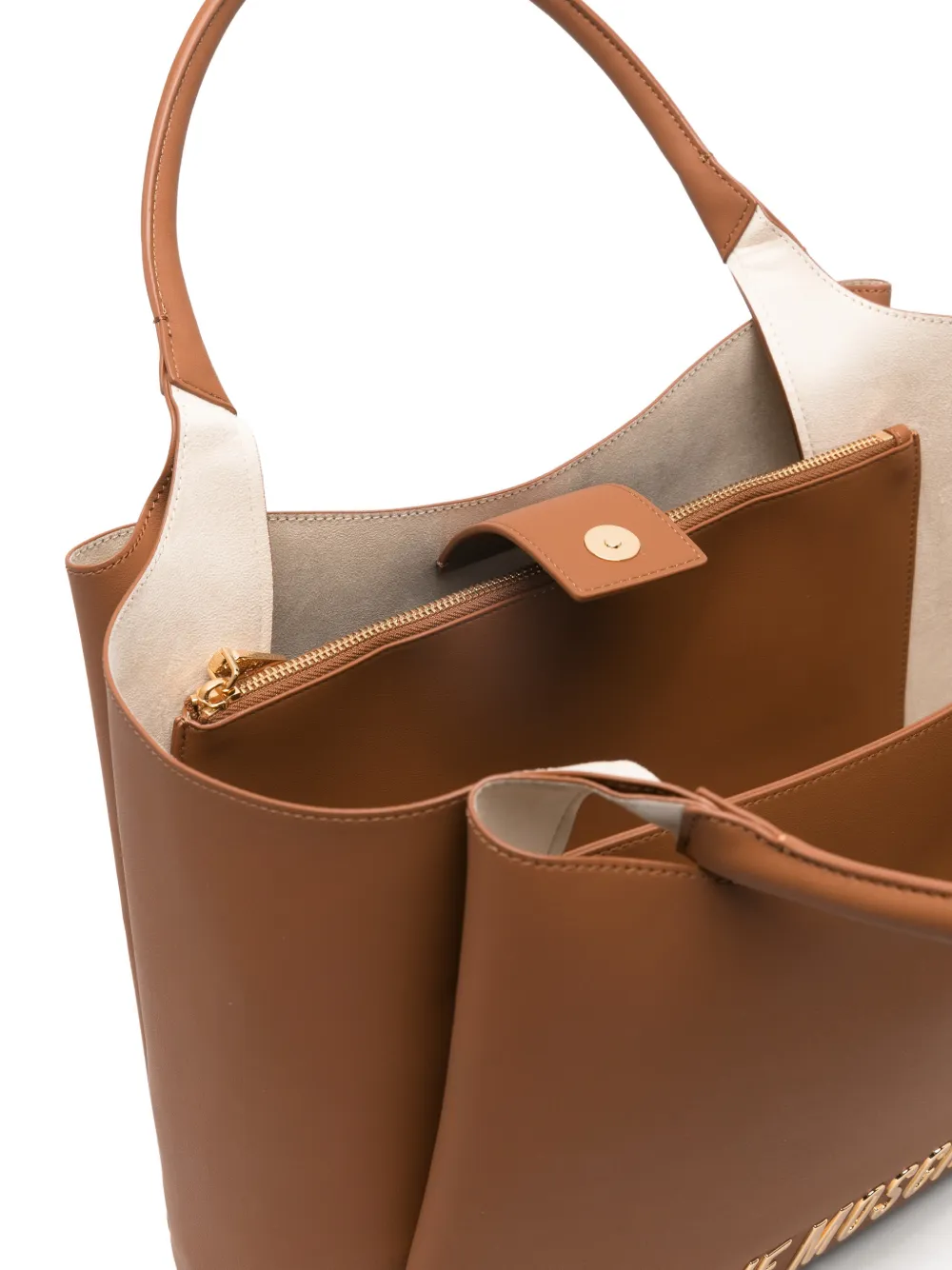 Love Moschino Shopper met logo Bruin