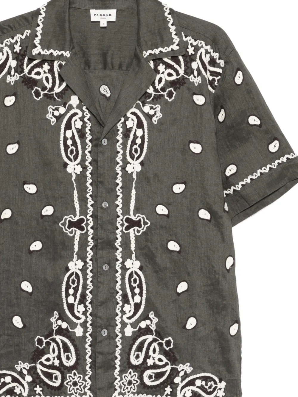 P.A.R.O.S.H. shirt met geborduurd paisley Grijs