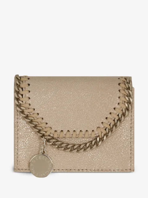 Stella McCartney Falabella metallic tri-fold wallet