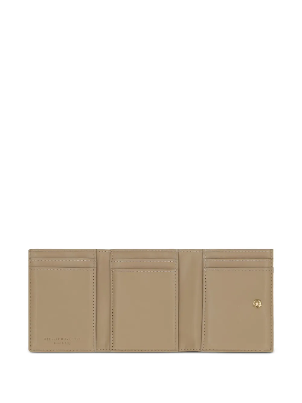 Stella McCartney Falabella metallic portemonnee Beige