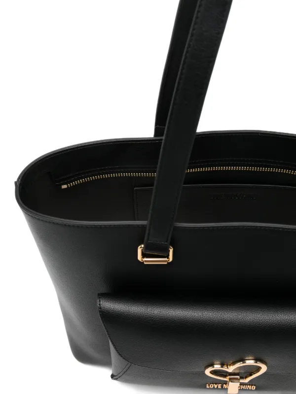 Love Moschino ハートアップリケ ハンドバッグ | ブラック | FARFETCH JP