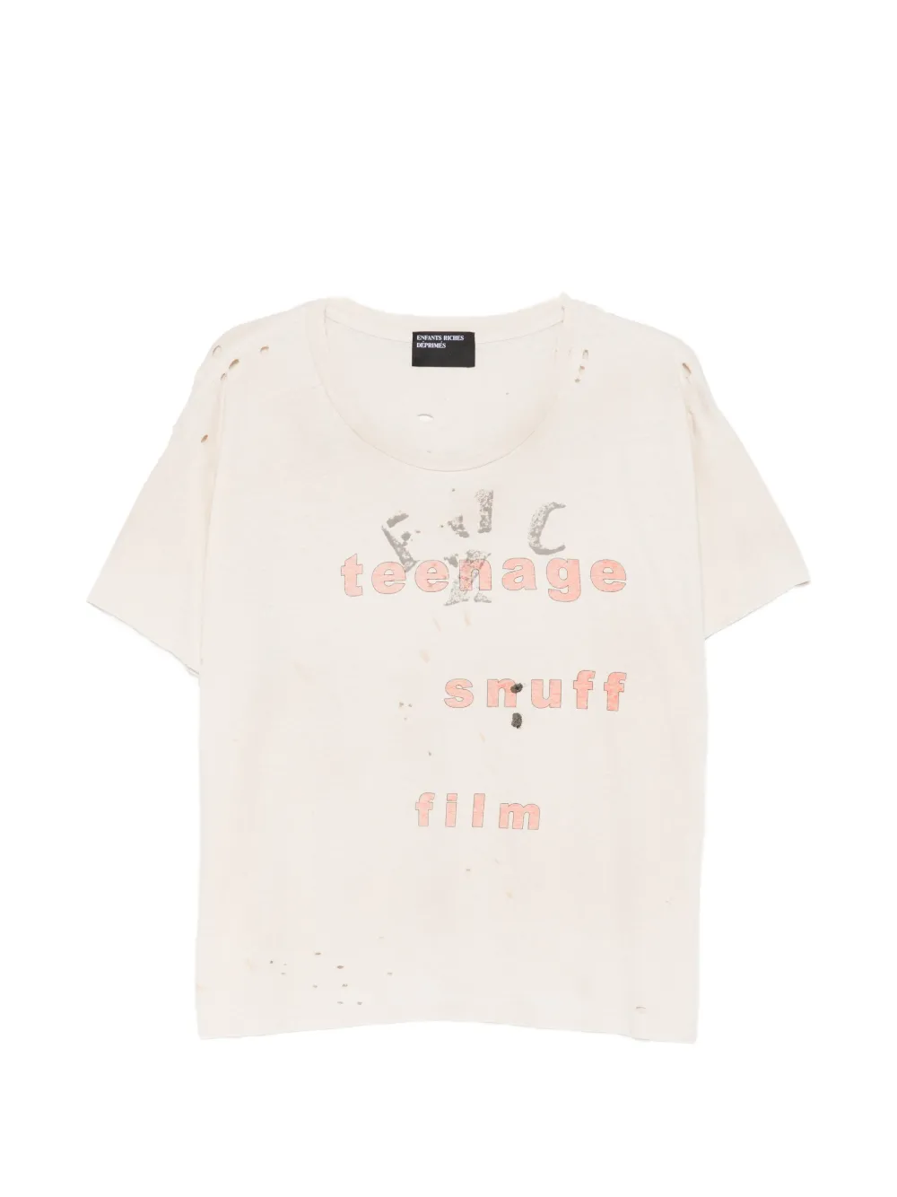 Enfants Riches Déprimés Teenage Snuff distressed graphic T-shirt - Toni neutri