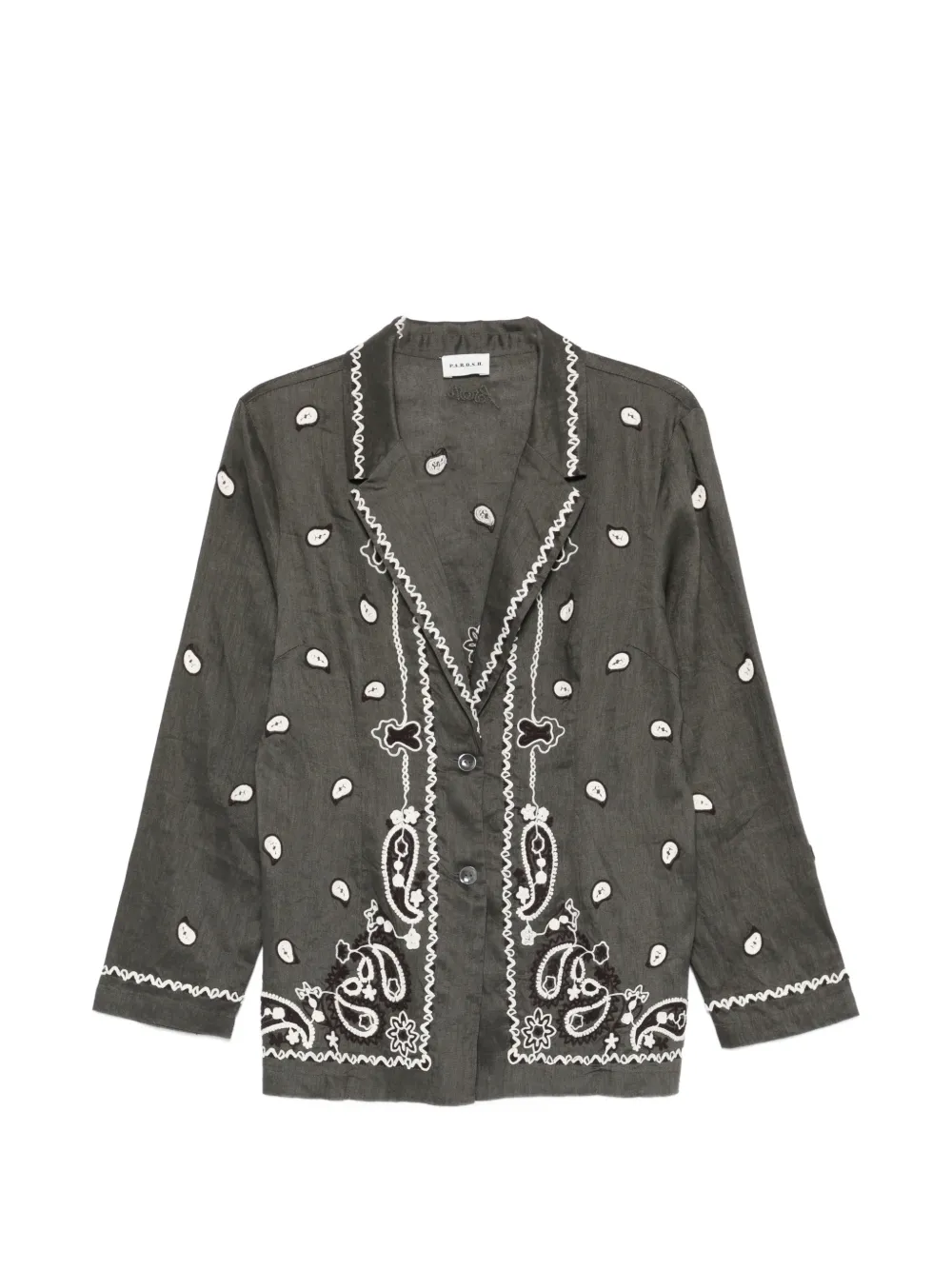 P.A.R.O.S.H. paisley-embroidery shirt - Grigio