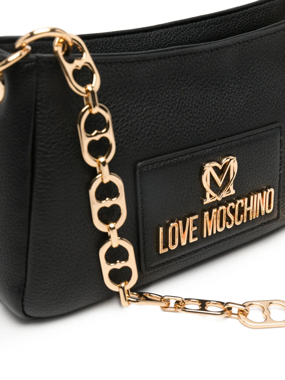 Love Moschino Schoudertas met logo Zwart