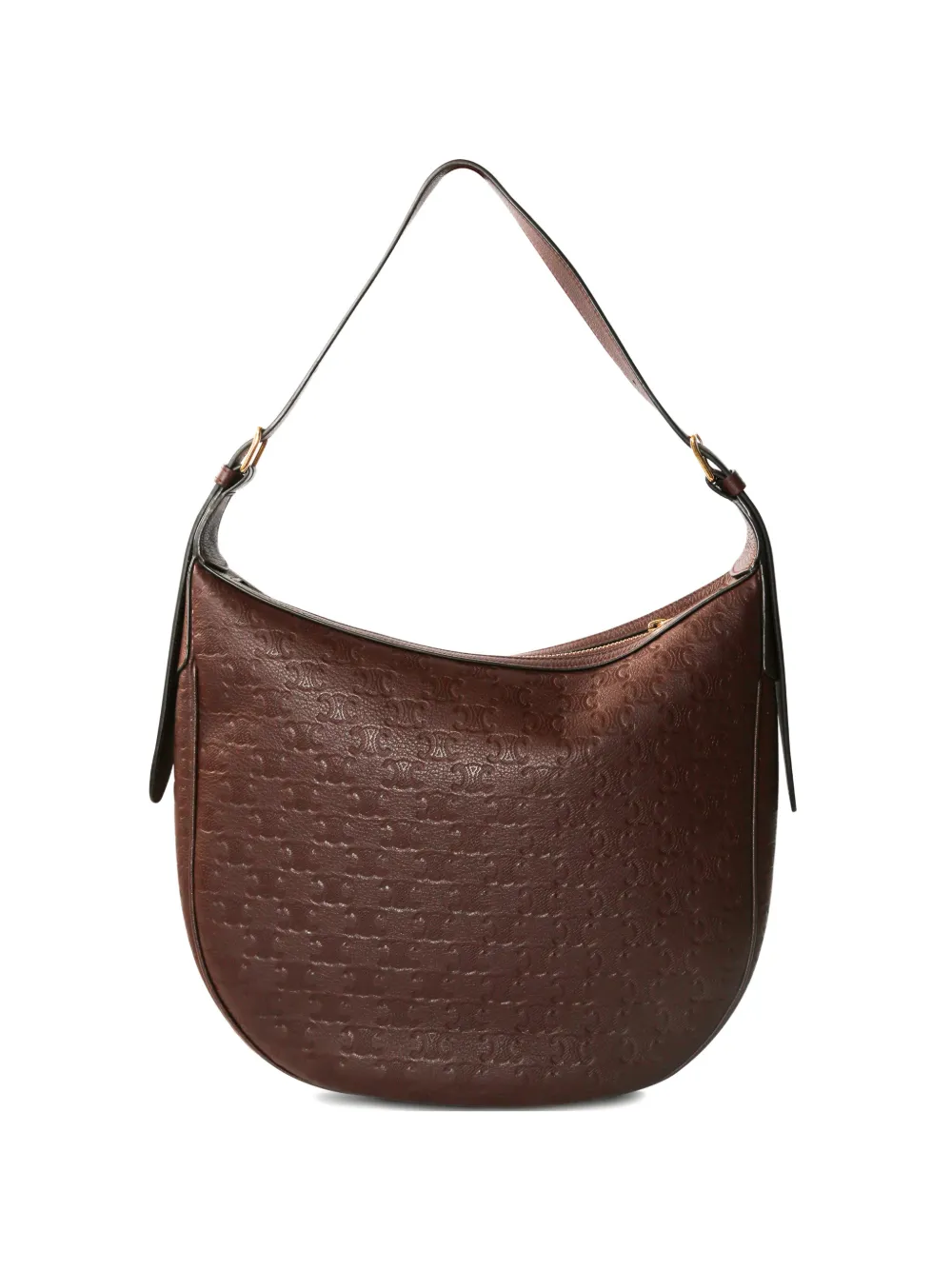 Celine Pre-Owned Heloise monogram leather shoulder bag - Marrone