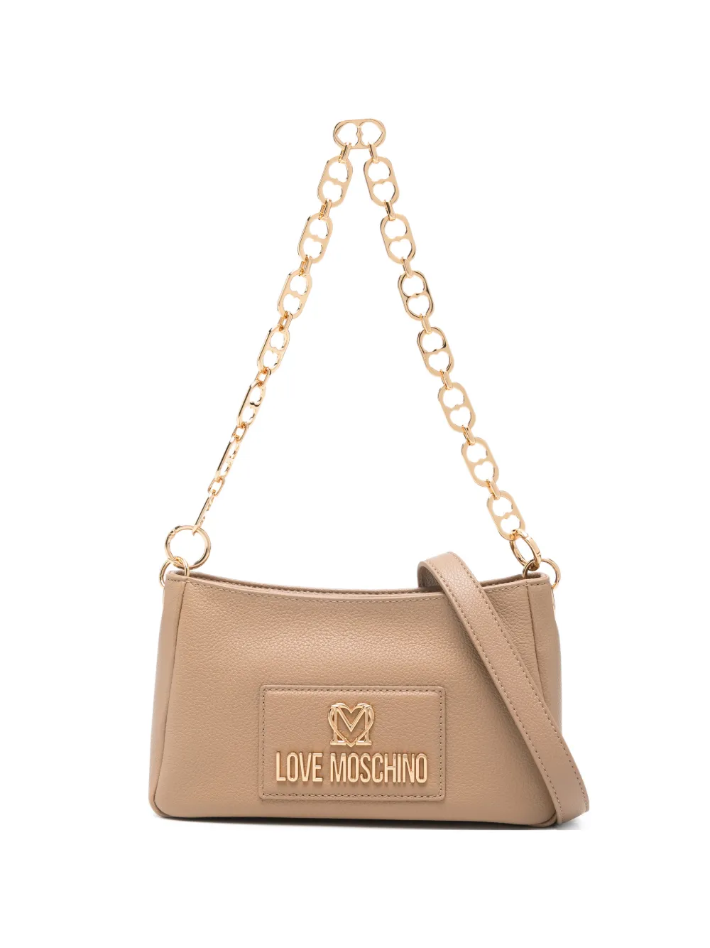 Love Moschino logo chain-strap shoulder bag - Toni neutri