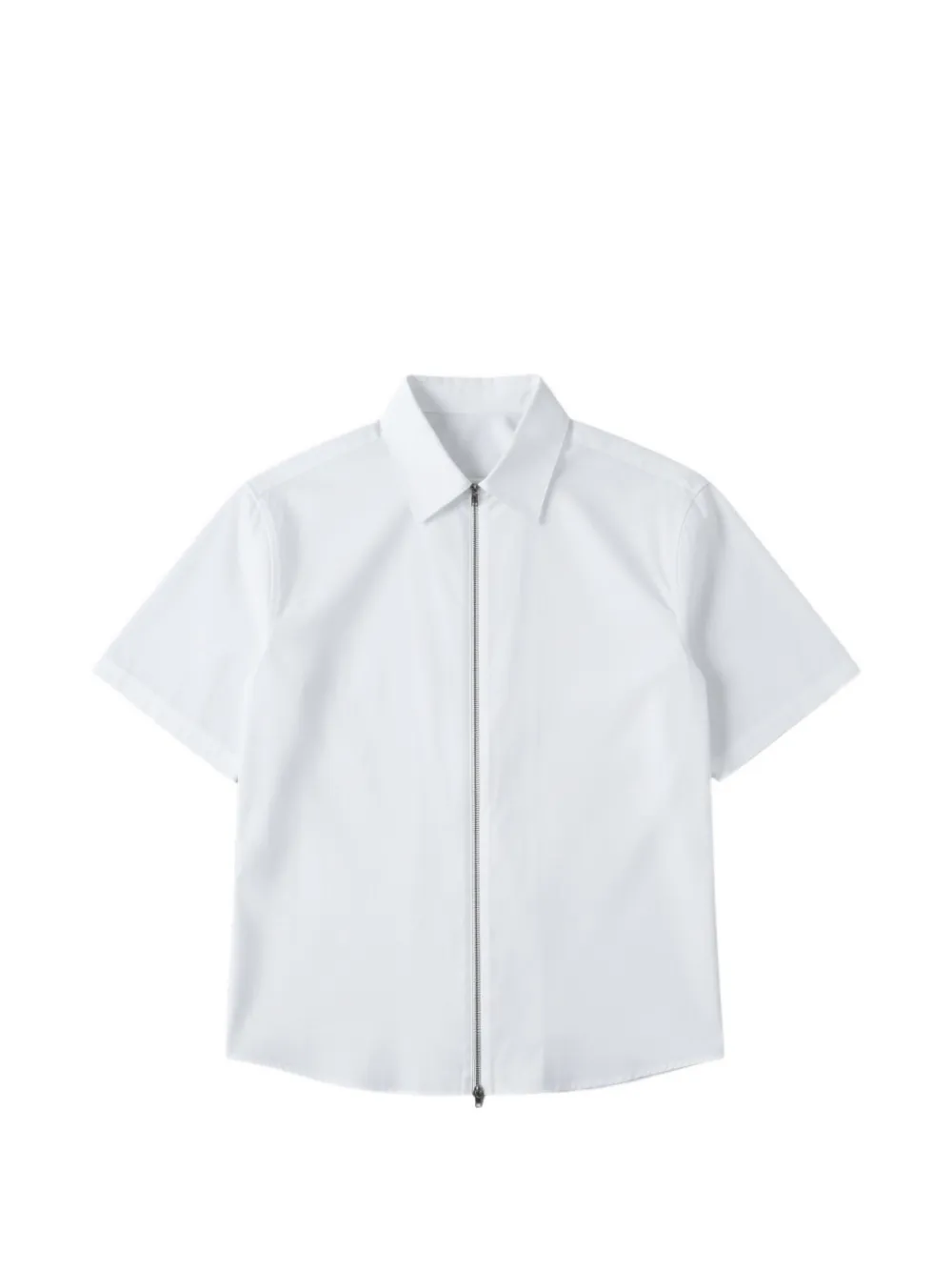 Jil Sander 拉链开合短袖衬衫 | 白色 | Image 1
