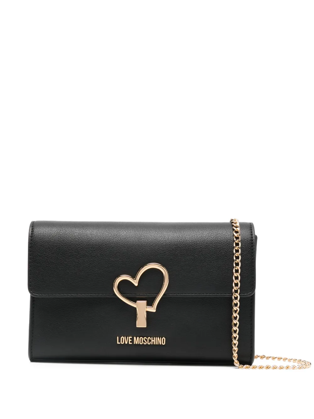Love Moschino heart-detail shoulder bag - Nero