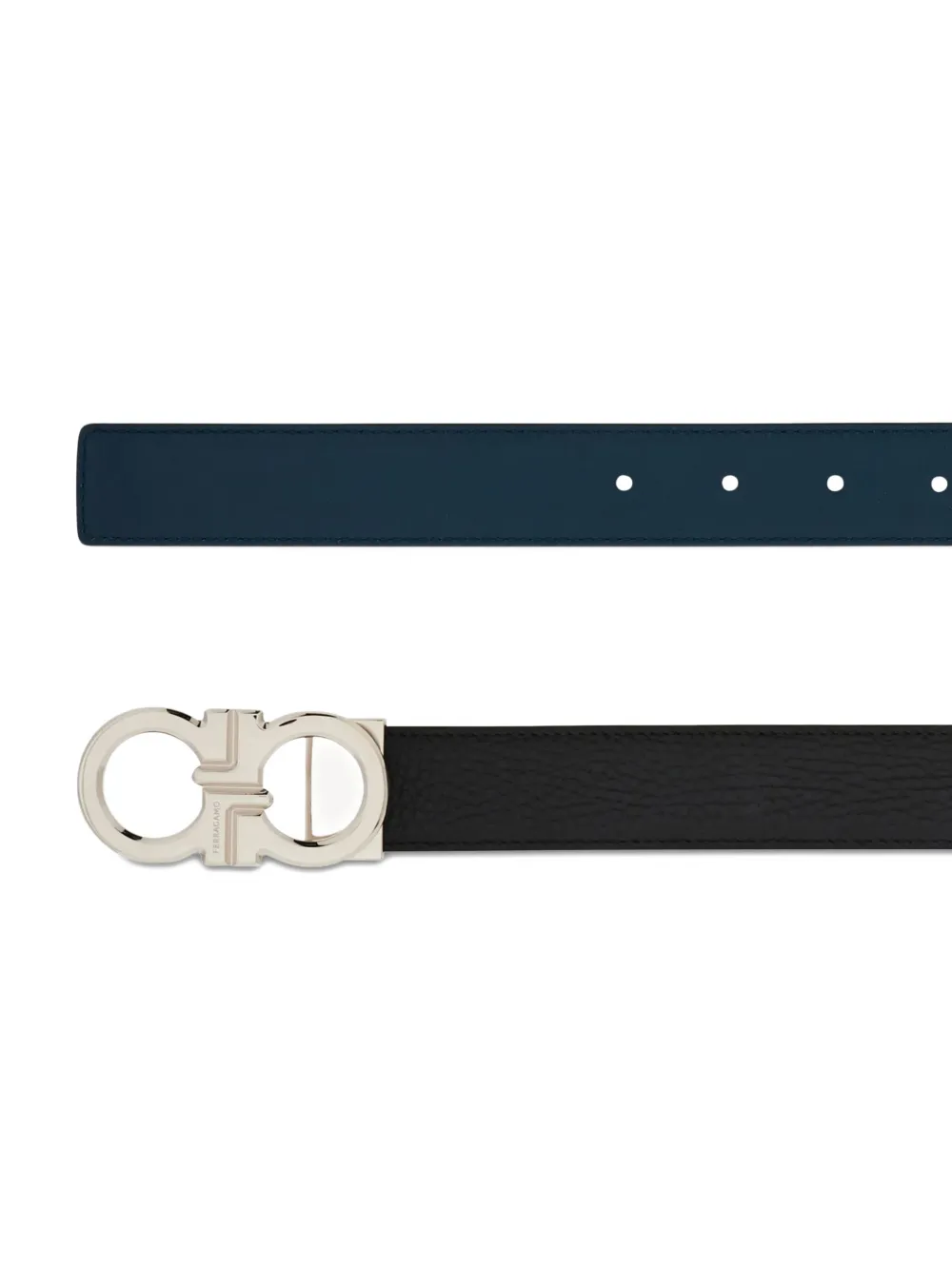 Ferragamo logo buckle belt - Zwart