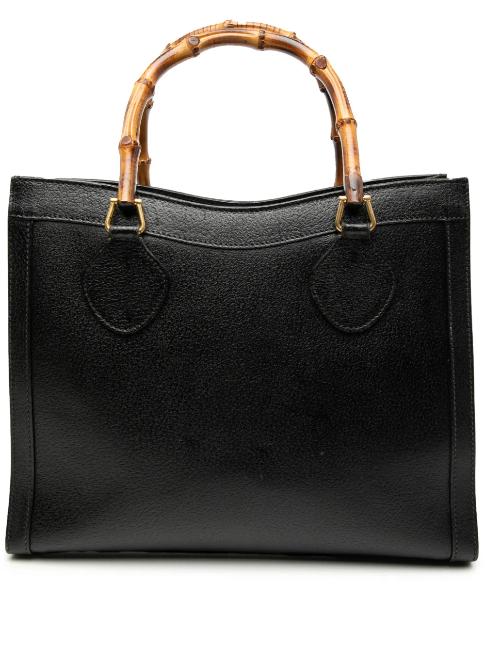 Gucci Pre-Owned 20th Century Medium Pebbled Calfskin Bamboo Diana tote bag - Nero