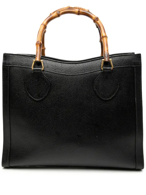 Gucci Pre-Owned 20th Century Medium Pebbled Calfskin Bamboo Diana tote bag
