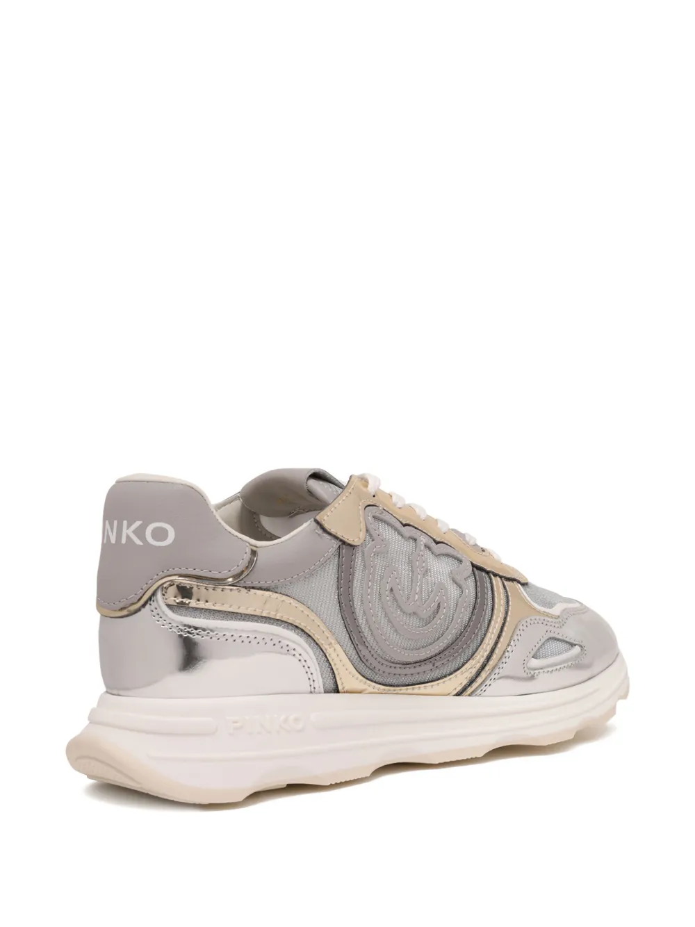 PINKO logo-appliqué sneakers Grijs
