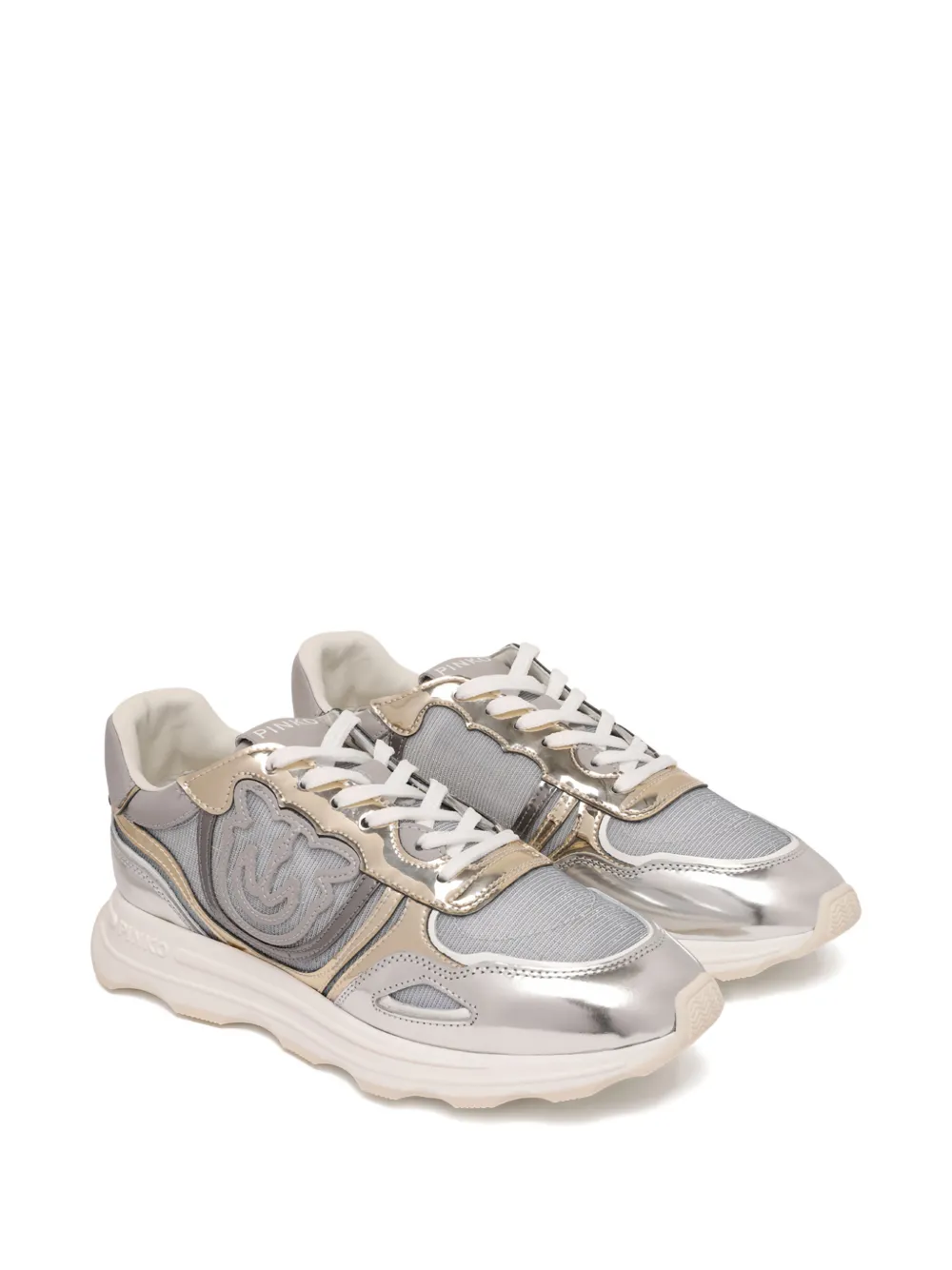 PINKO logo-appliqué sneakers Grijs