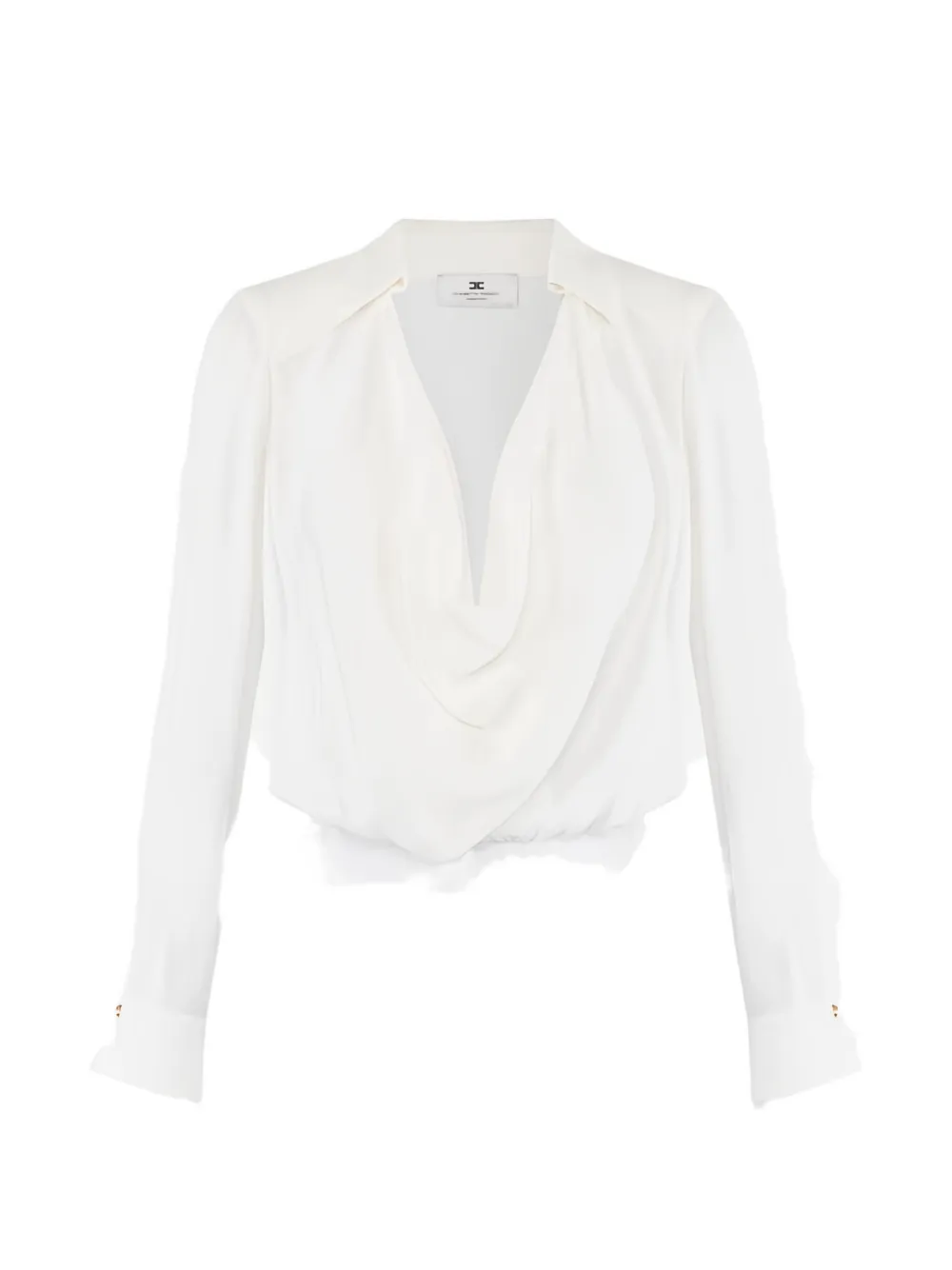 Elisabetta Franchi cowl-neck blouse - Wit