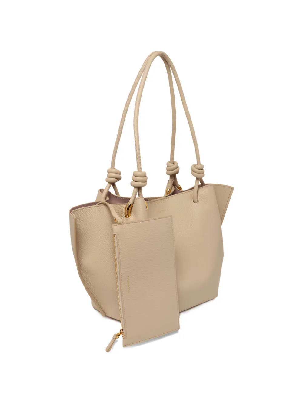Coccinelle Shopper met kiezelkorrel Beige