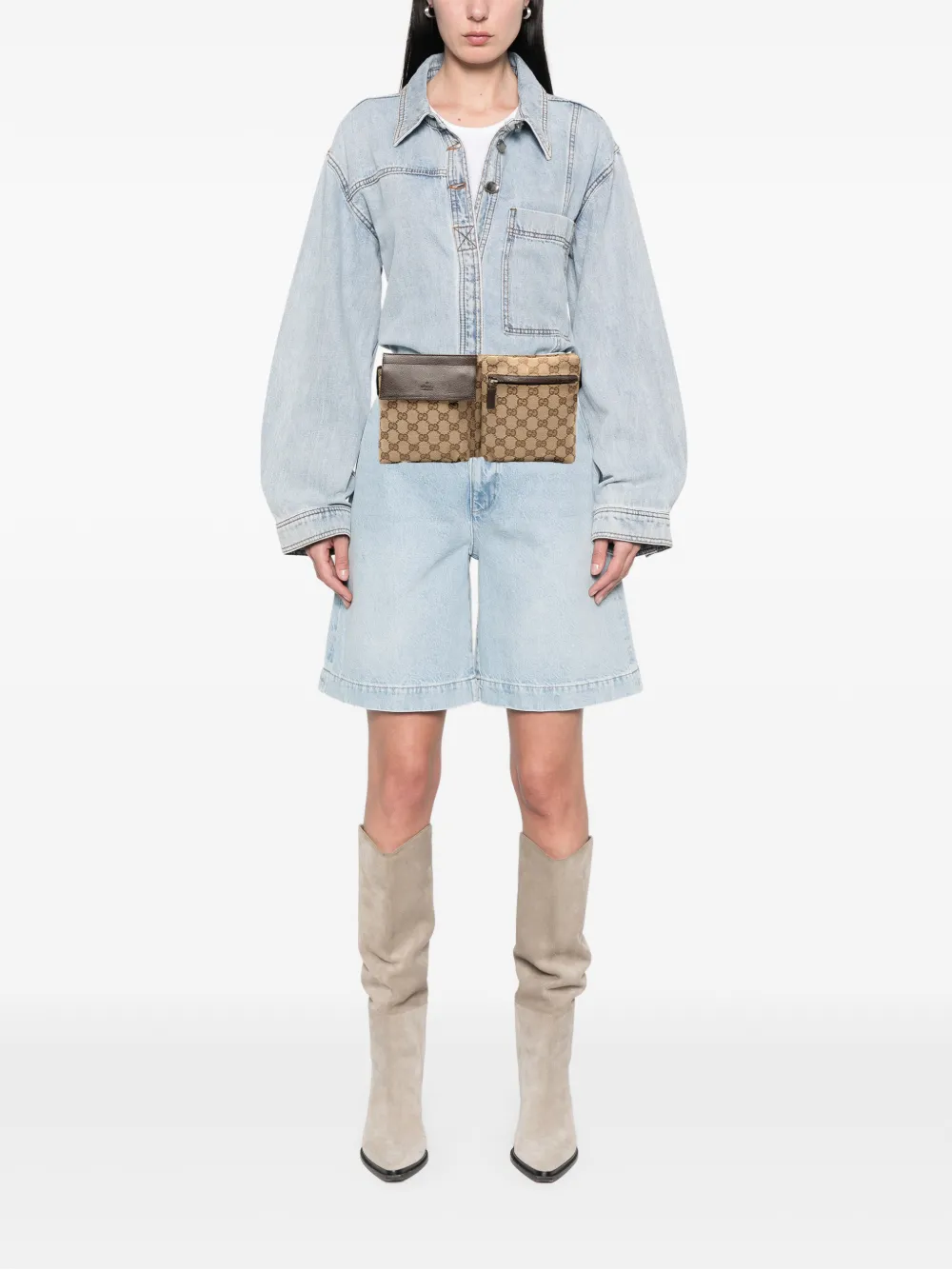 Gucci Pre-Owned 2000-2015 GG Canvas Double Pocket belt bag | Estilos de archivo | Image 2