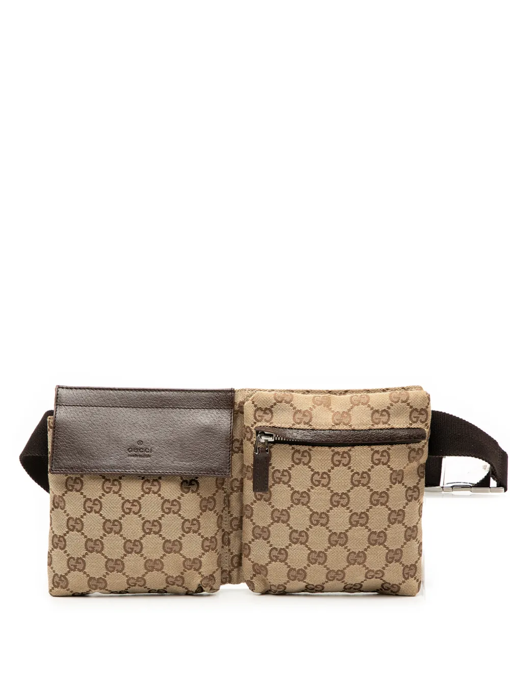 Gucci Pre-Owned 2000-2015 GG Canvas Double Pocket belt bag | marrón | Image 1