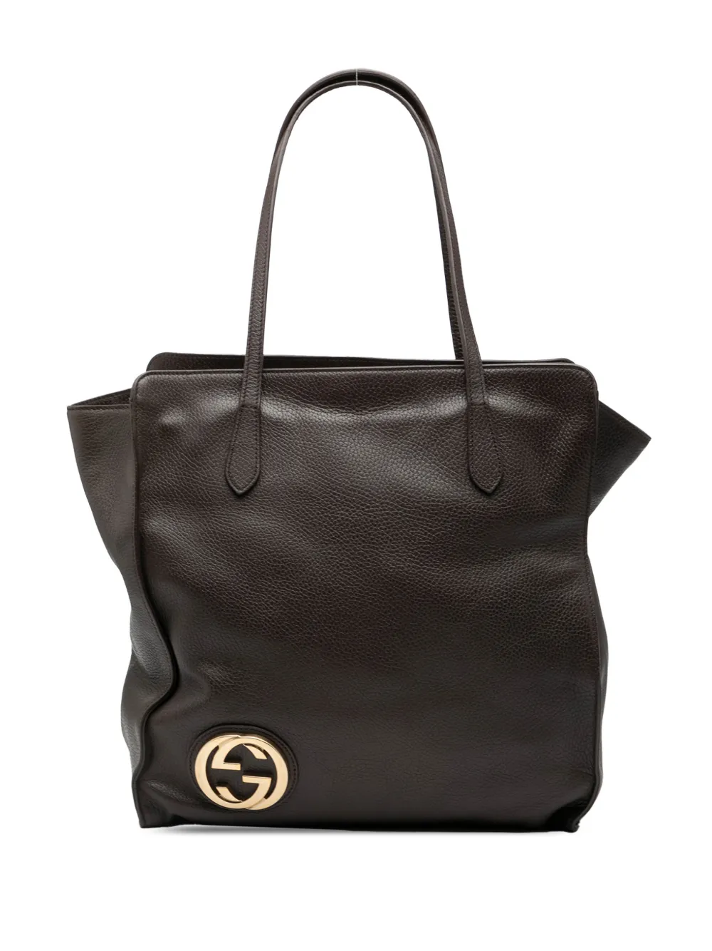 Gucci Pre-Owned 2000-2015 Dollar Calfskin Interlocking G tote bag - Marrone