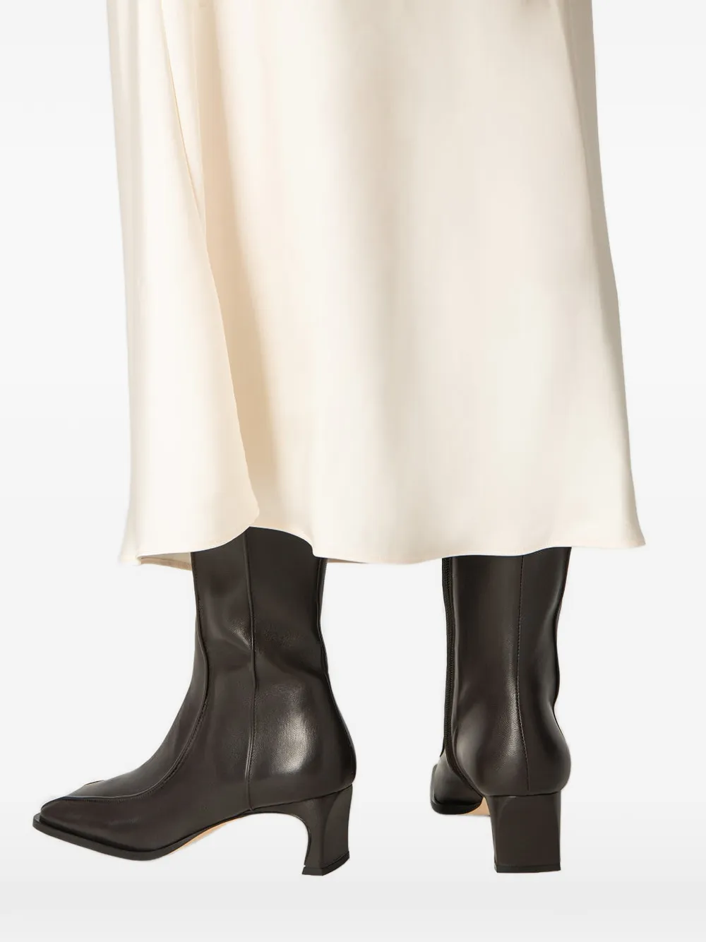 Nieves Square-Toe Leather Boots