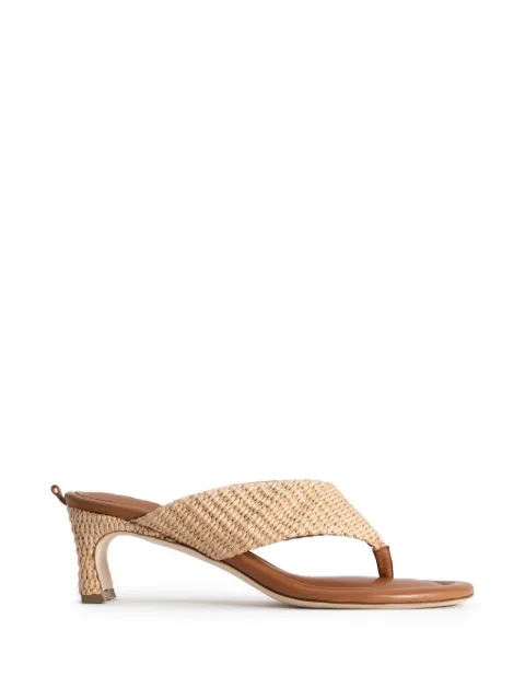 BY FAR Dasha raffia heeled espadrilles
