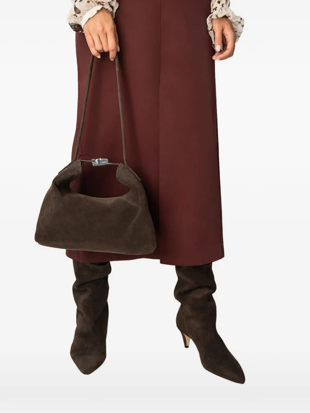 BY FAR Lysander Ristretto laarzen met puntige neus Bruin