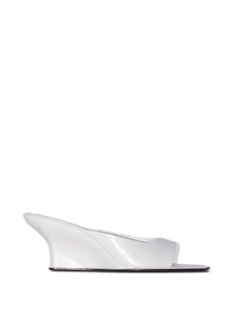 BY FAR Caroo sculpted-heel mules